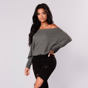 Off the shoulder shirt